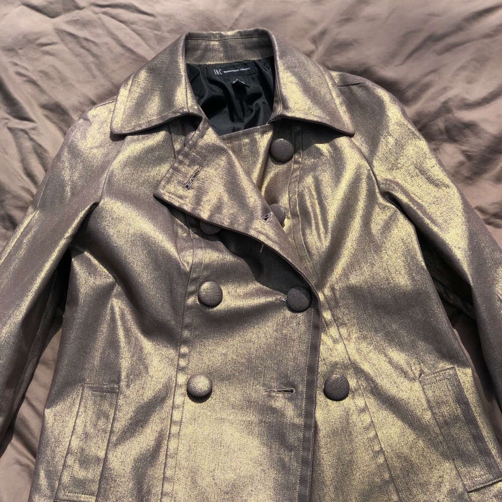 INC Gold Pea Coat